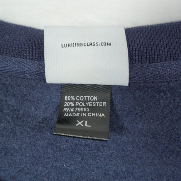 Lurking Class Mr Tucks Sketchy Tank Skull Crewneck Sweatshirt Mens XL Blue - Picture 5 of 8